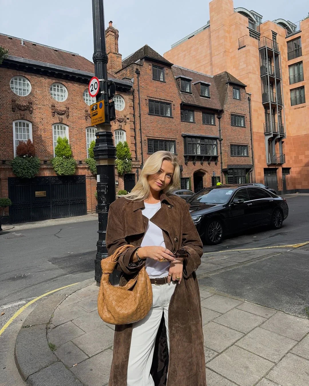 Suede Trench Coat