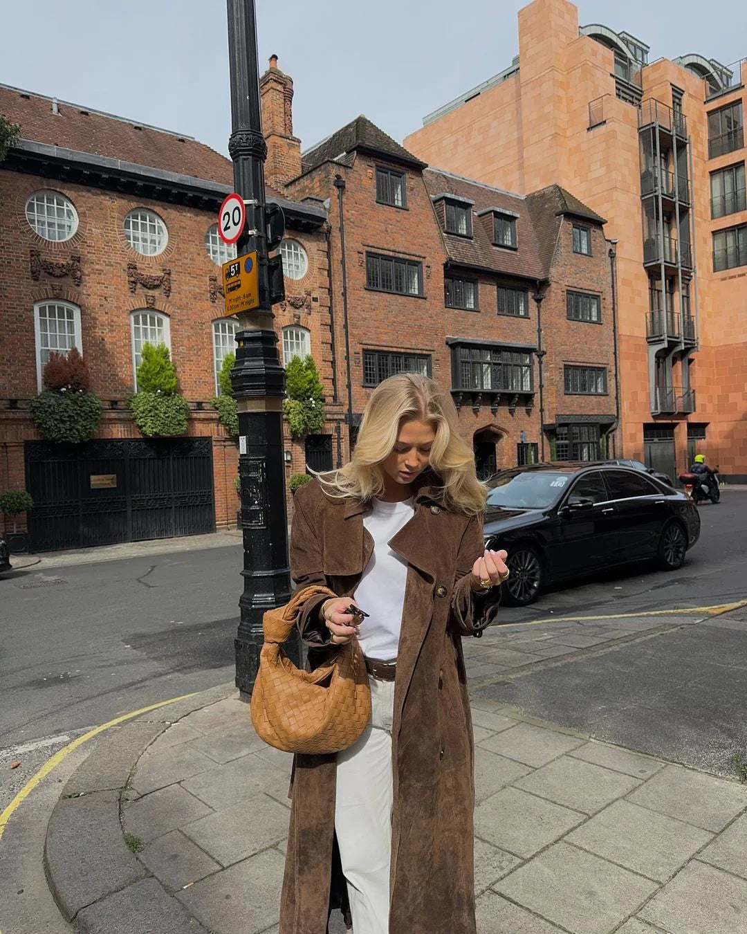 Suede Trench Coat